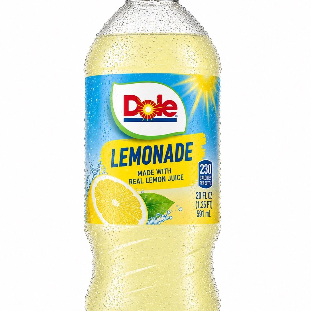 Dole Lemonade 20 Oz Bottle.