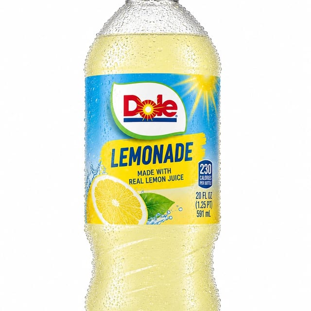Dole Lemonade 20 Oz Bottle.