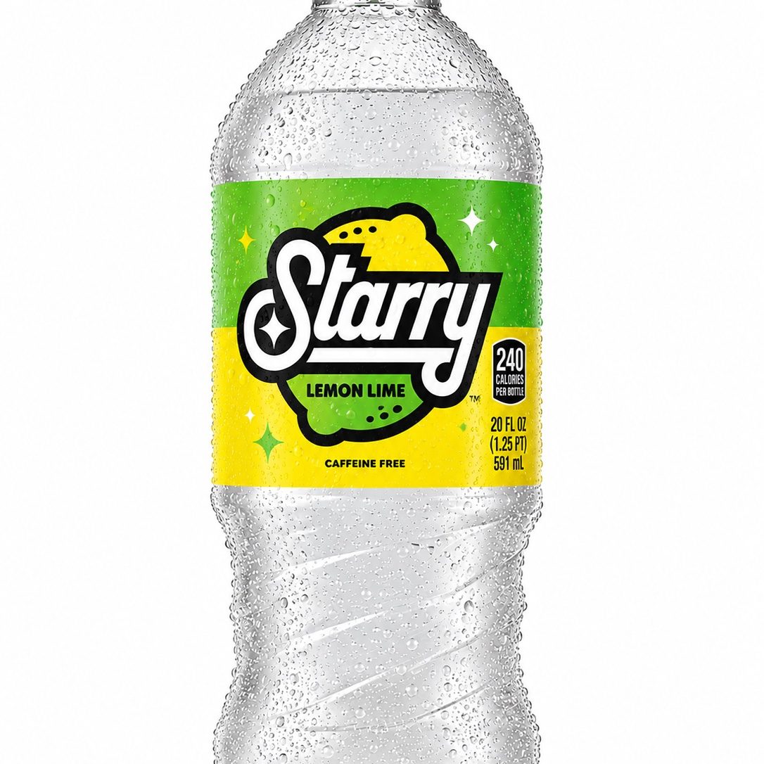 Starry Lemon Lime 20 Oz Bottle.