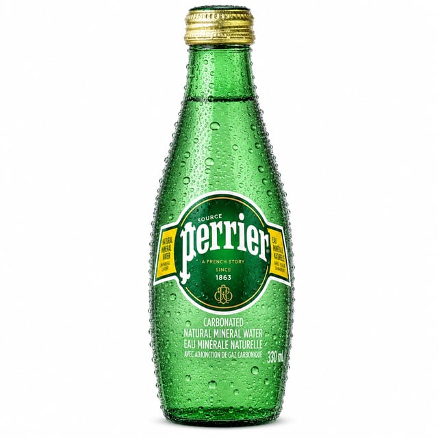 Perrier Mineral Water.