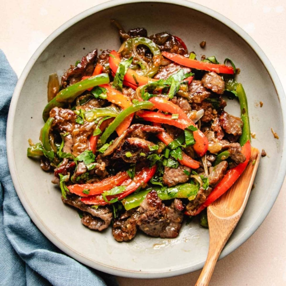 Pepper Steak with Onion.